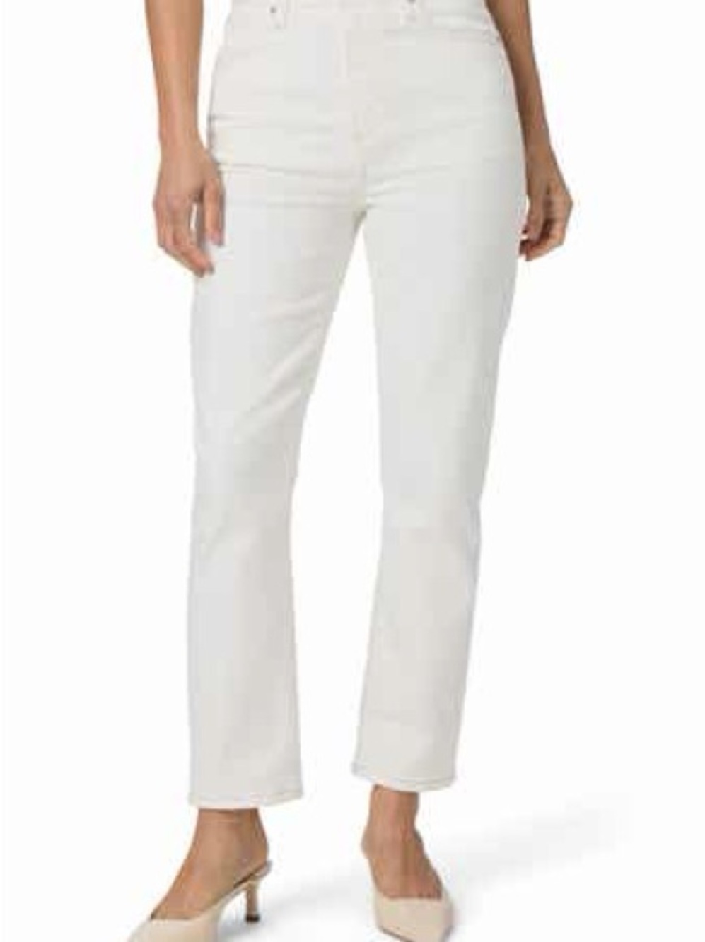 PAIGE Jacqueline Straight White Jeans 25